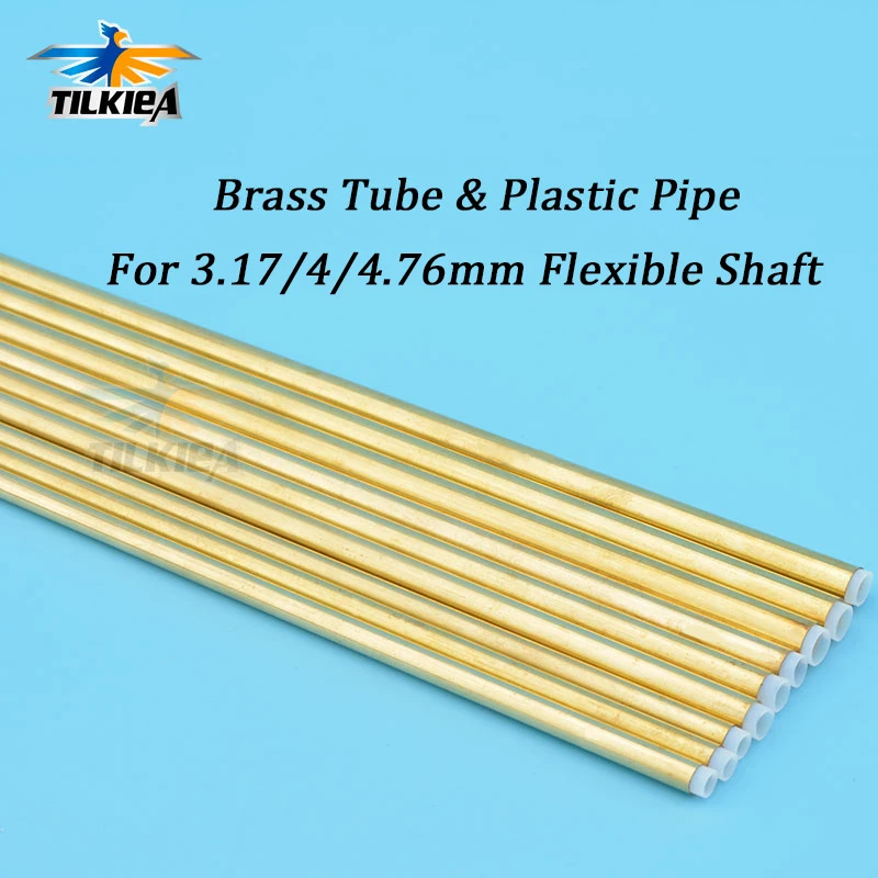 RC 3.17/4/4.76mm Boat Brass Tube Shaft Sleeve+Plastic Pipe For 3.17/4/4.76mm 3/16'' Flexible Shaft Flex Cable Alxe