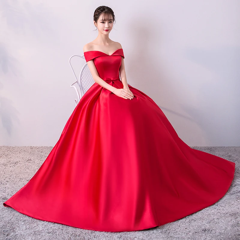 Dài Red Evening Dresses 2018 Viền V-Cổ Tầng Chiều Dài Trang Phục Chính Thức Đảng Evening Prom Dresses Gowns