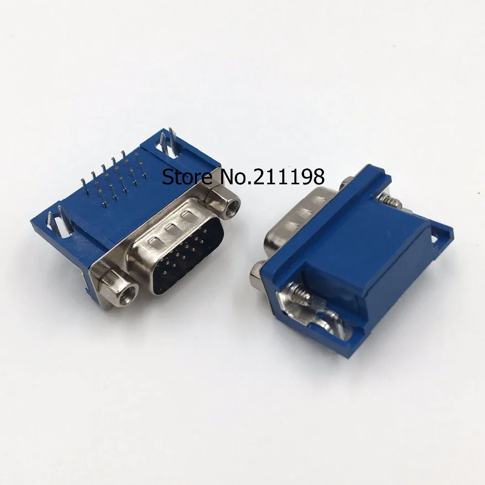 5Pcs/Lot Db15 Male Head Hdr15P Three Row Seat D-Sub Vga Connection Hdb Head 15P Socket