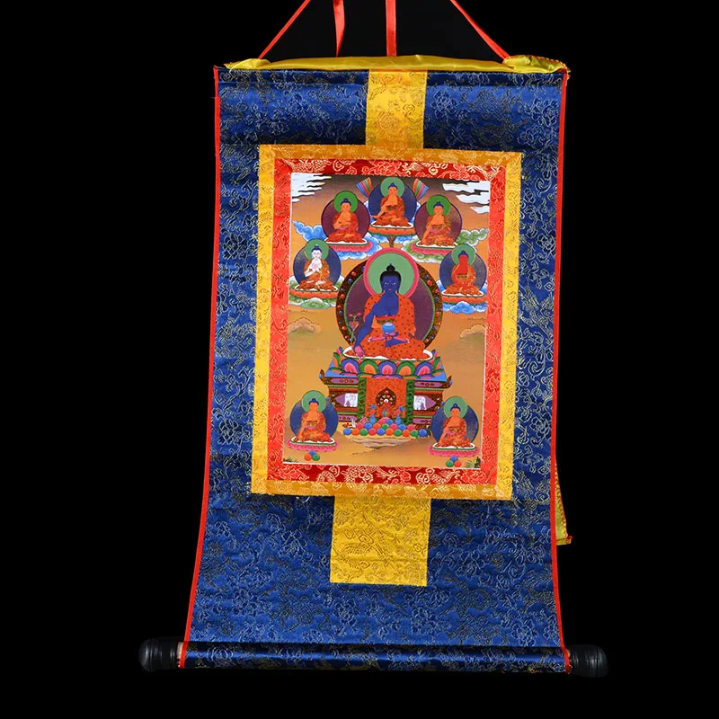 Buddhist supplies # 40 CM Thang-ga Thangka # efficacious Protection # Tibetan Buddhism Medicine Guru buddha Hang painting