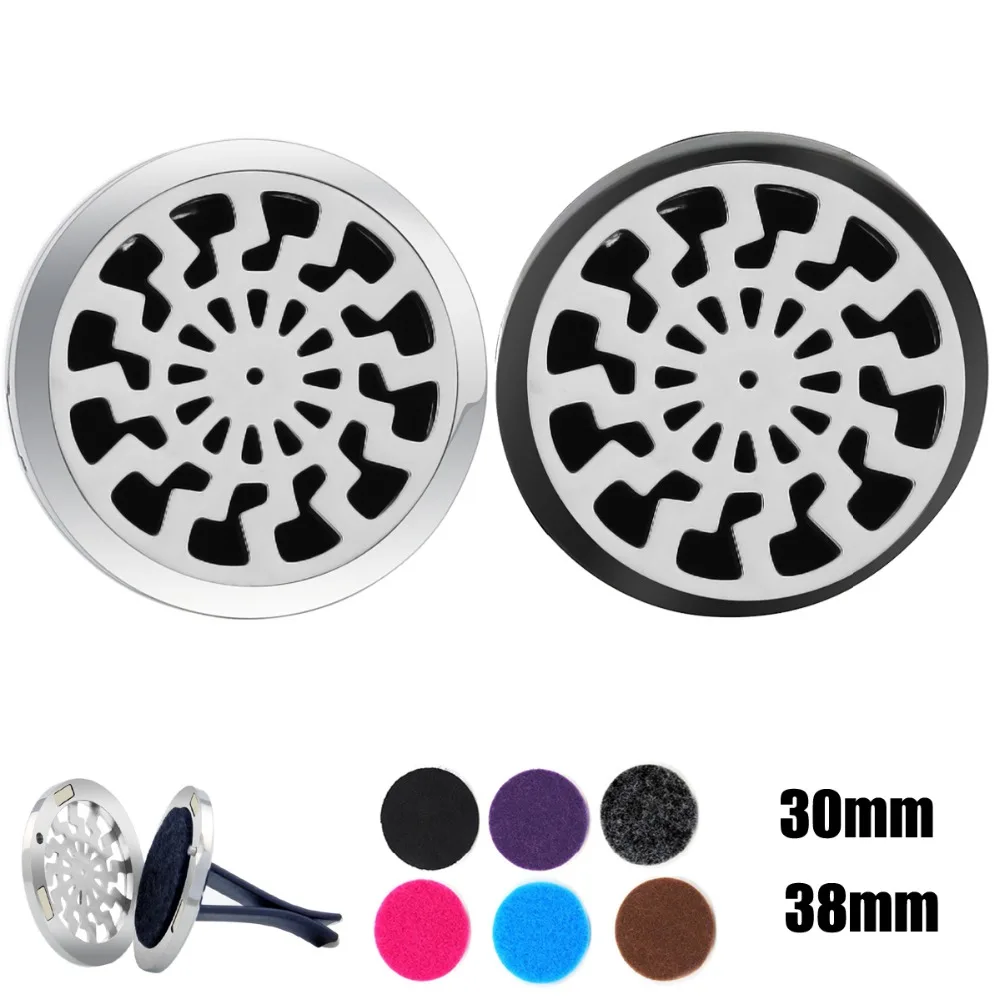 שמש מגנט מפזר רכב ארומה תליון משלוח רפידות חיוני שמן 316 נירוסטה רכב מפזר זרוק חינם