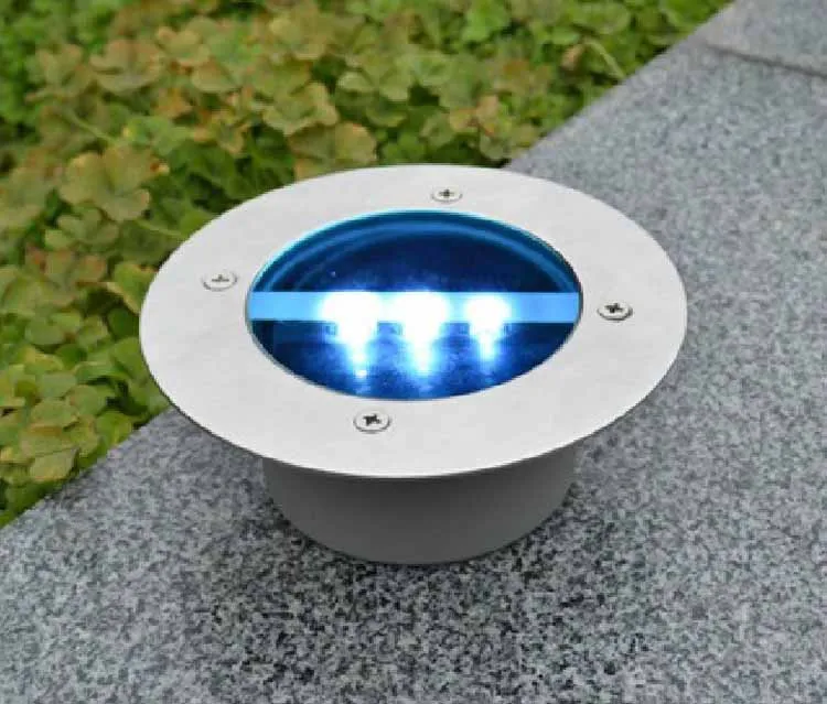 Solar Lawn Lamp Villa Lights Streetlight IP67 Stainless Steel Aluminum Outdoor Underground Light Buried Lamps Warm/Cold White