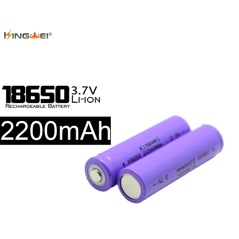 

Kingwei 10pcs/lot Brand New 2200Mah Rechargeable Battery 3.7V LI-ION Battery for Flashlight Torch Powerbank Toy e-Cigarette