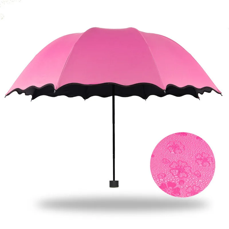 Creative flowering water Apollo princess lace umbrella of dual-use ultra-light vinyl umbrellas UV sunscreen sun umbrella Ms.