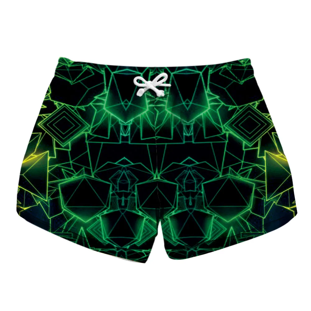 Summer Women Beach Shorts Mini Water Sport Pant Geometric Print Brand Surfing Short Drawstring Female Travel Surf Board Feminino