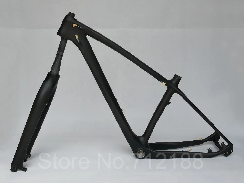 29er Carbon Matt Mountain Bike Frame Fork BSA / BB30 -  17