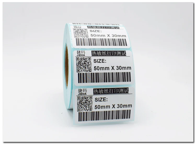 12 rolls POS thermal label paper size 50x30mm use for Thermal printer Thermal Labels blank stickers (total 9600 labels)