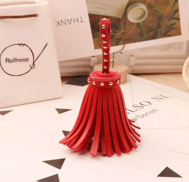 Rivet Tassel Keychain - DIY Leather Keychain mobile Phone Shell DIY Accessories Fashion Pendant Rivet Tassels