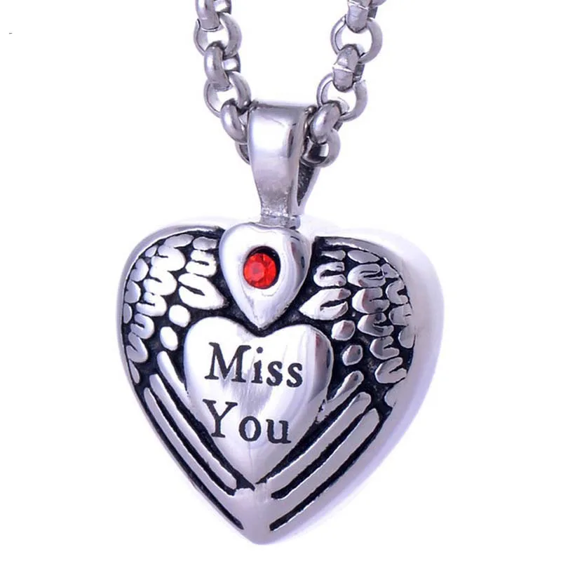 Stainless Steel Always In Heart Lock Pendant Missing You Necklace Cremation Urn Jewelry Memorial Keepsake Openable Put In Ashes