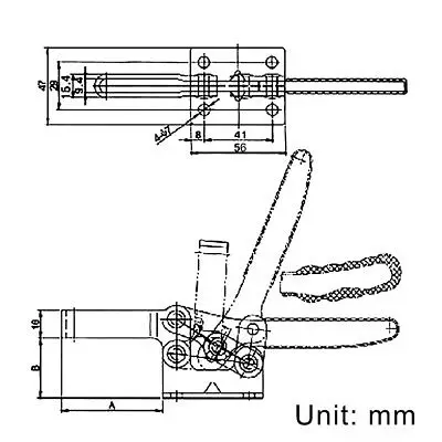 Quick - Release Antislip Toggle Clamp 500lbs ความจุ 203-FL