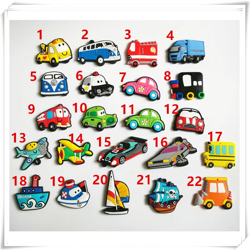 Free shipping Cute Cartoon Car fridge magnets whiteboard sticker Silicon Gel Refrigerator Magnets Educational Kids gift