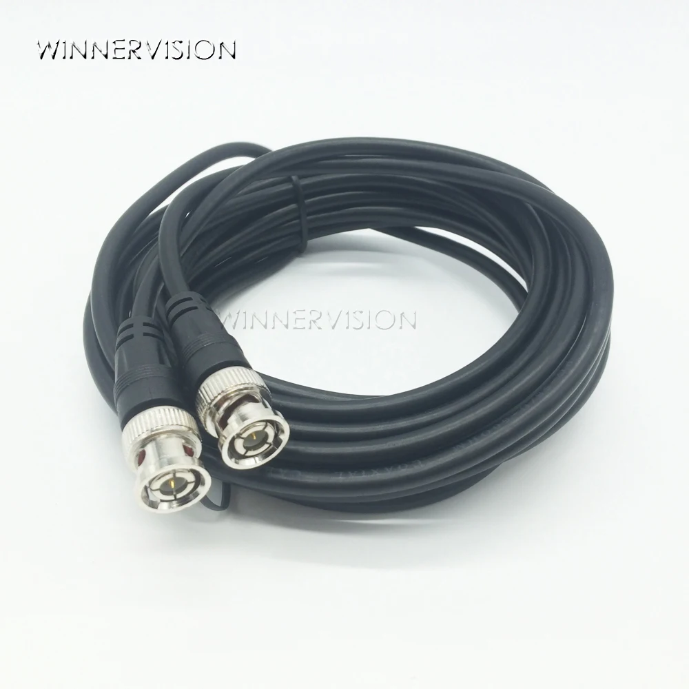 

5 Meters RG58 CCTV Camera DVR BNC Male to BNC Male Video Coaxial Cable Extend Impedance RG58/ U-75 OHM 5m 16.4ft