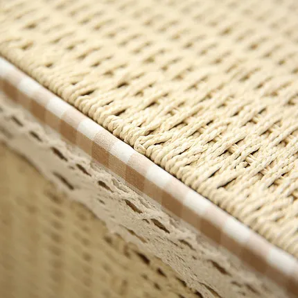 Su - woven straw knitted storage box finishing box storage box covered with large clothes storage box debris storage