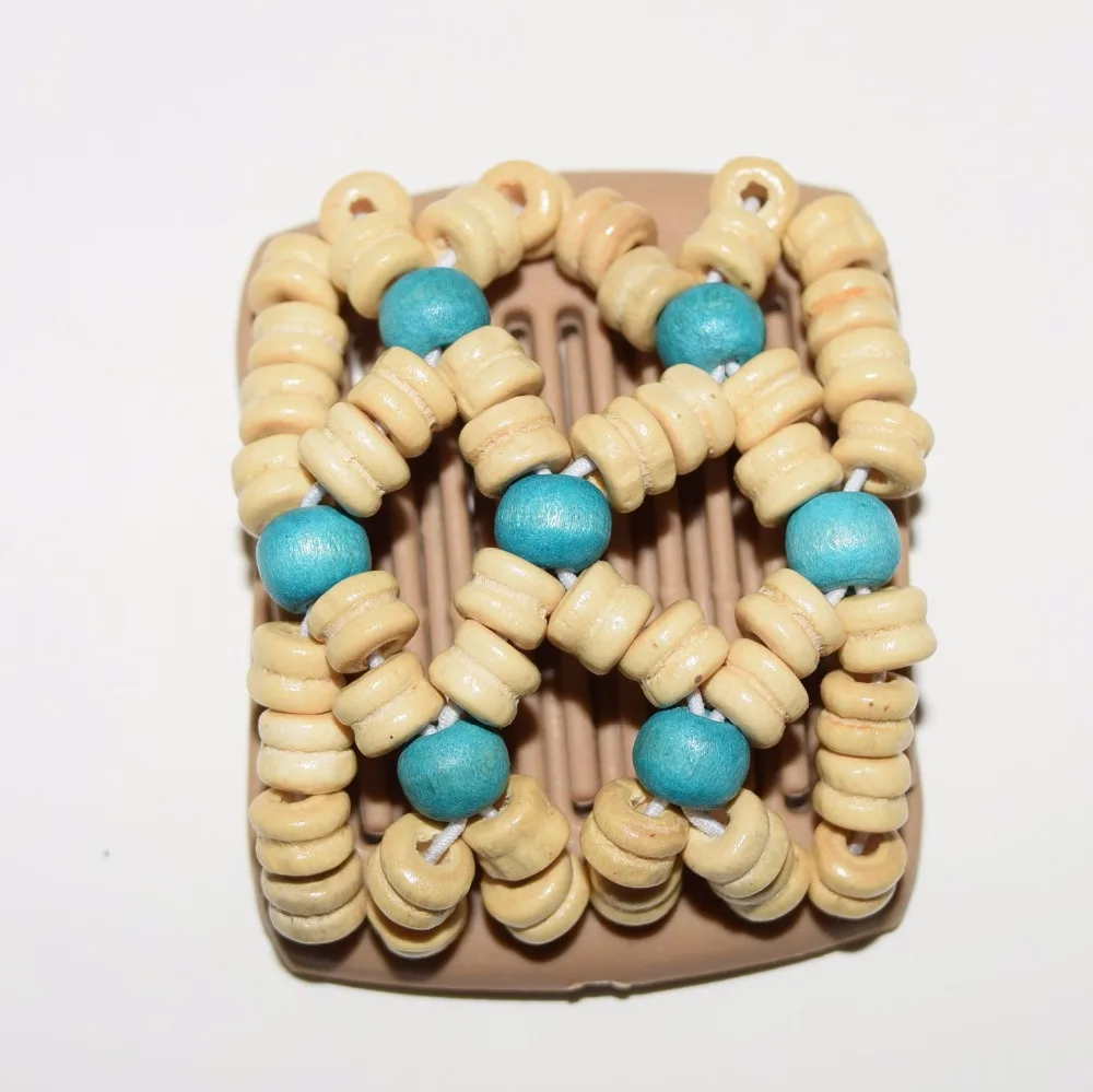 Milk white blue beads small size magic comb 20 pcs/lot beautiful comb Easy to Use for young&old