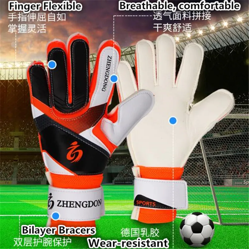 100p Adult Football Fans Training&Competition Goalkeeper Gloves,Non-slip Foaming PU Latex Soccer Gloves,Children Goalie Gloves