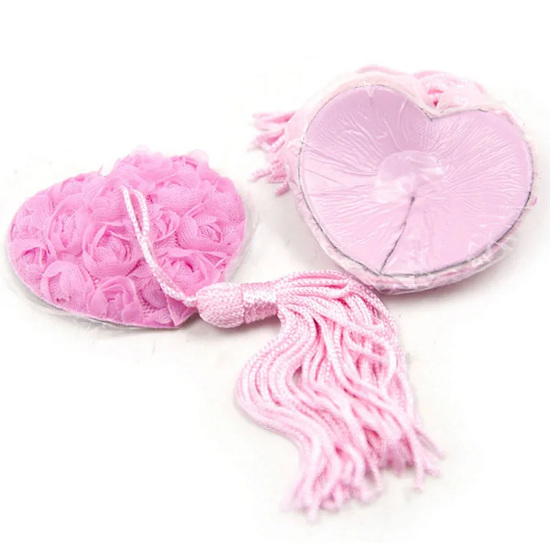 Women Self Adhesive Pasties Tassel Nipple Covers Clubwear Boob Tape Rose Heart Shape Nipple Cover Silicone Breast Stickers