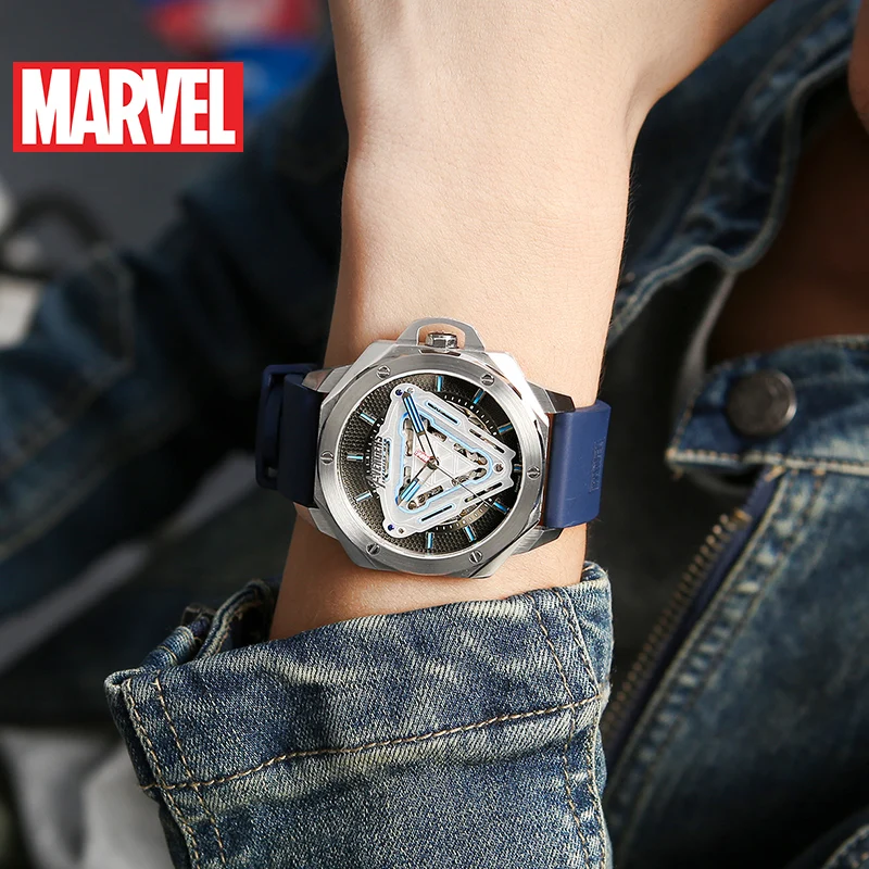 Marvel Avengers Iron Men Automatic Mechanical Waterproof Watches Male Luminous Full Steel Sapphire Mirror Luxury Watch