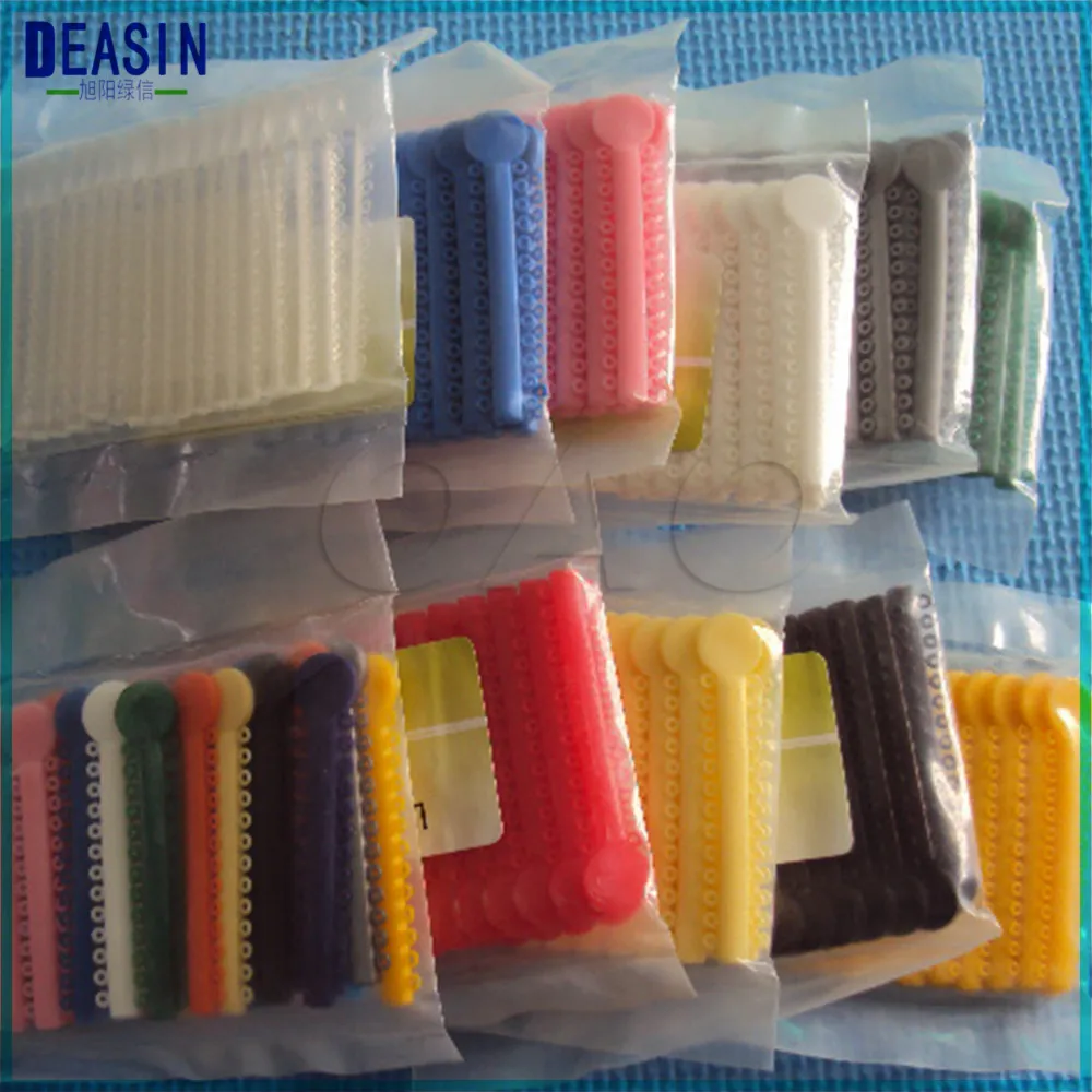 NO.7#-12# Dental Orthodontic Materials Transparent Color Ligature Ties Rubber Band Elastic