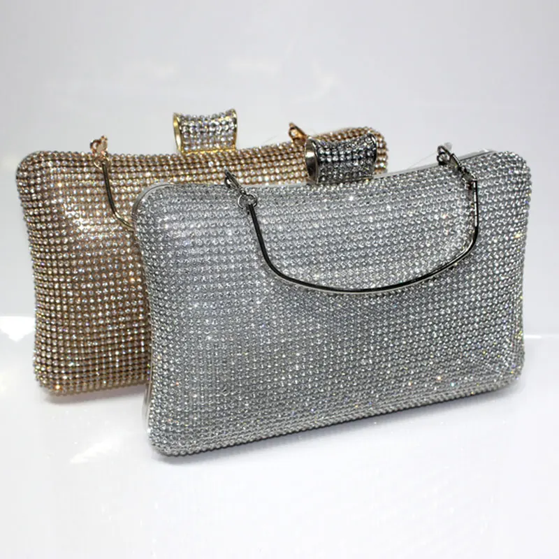 

3 Color New Style Handmade Rhinestones Women Evening Bags Fashion Casual Clutches Diamonds Handbag For Party