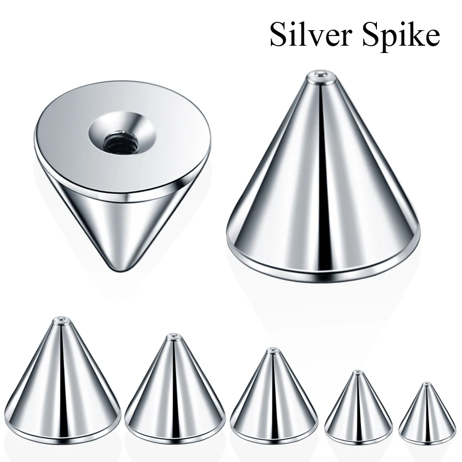 100pcs/lot Steel Screw Balls Spike Replacement Accessories For Lip Nipple Belly Tongue Eyebrow Earrings Piercing Jewelry 14G 16G