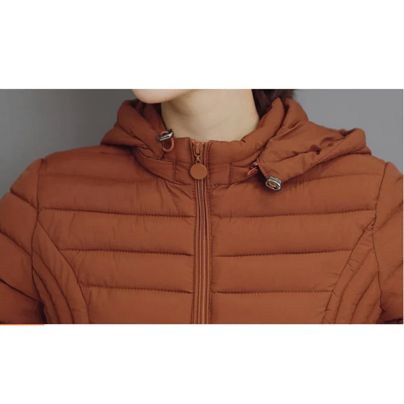 Imagem -05 - Mulheres Parkas Inverno para Baixo Cabolsa de Algodão Engrossar Quente Fino com Capuz Outerwear Feminino Algodão Acolchoado Cabolsas Casuais Outwear 445 2023