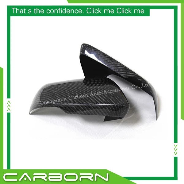 2015-2022 For Ford Mustang American Version OEM/OX Horn Real Carbon Fiber Body Side RearView Mirror Caps With/Without Light Hole