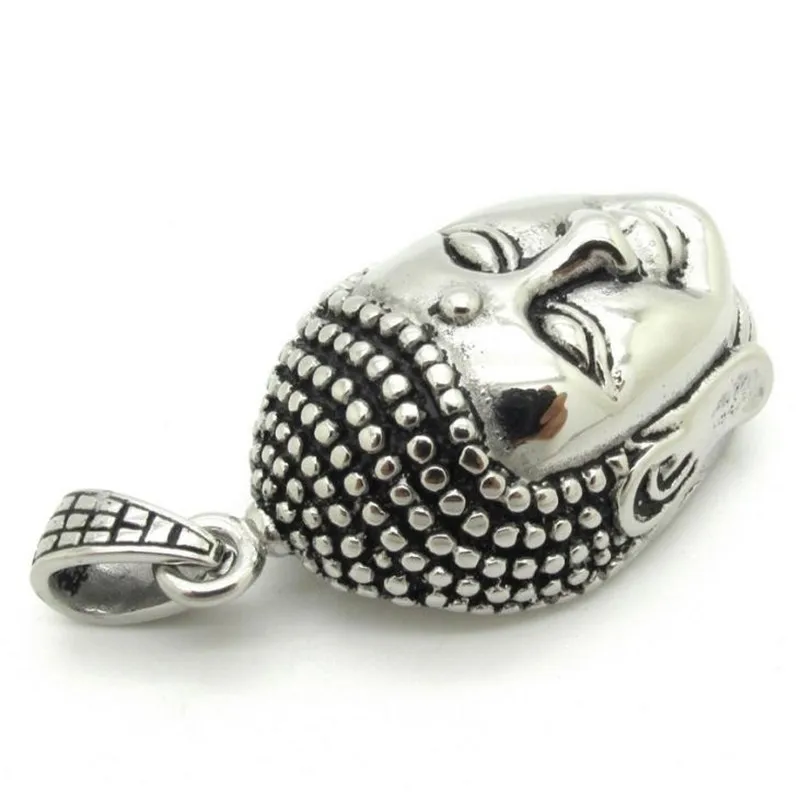 Whole Price Men Stainless Steel Silver color Holy Thailand Budda Pendant Fashion Jewelry