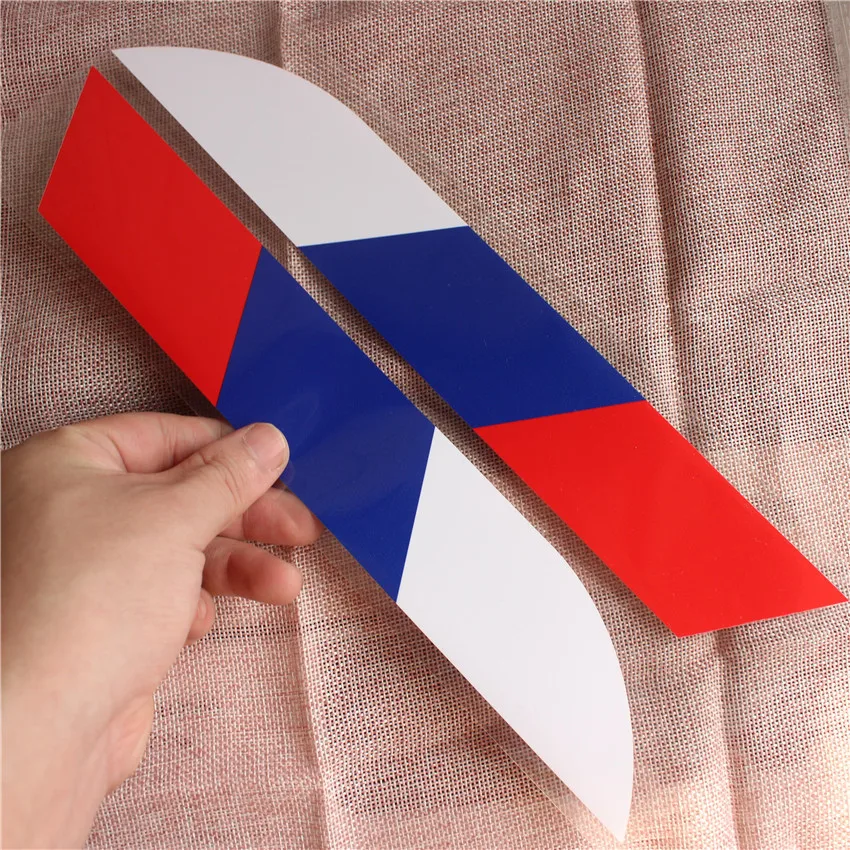 2pcs 30cm Russia Color Car National Flag Stickers PVC Rear Decal Styling For GAZ Izh Kamaz Lada UAZ AvtoVaz Avtotor Moskvich SOK