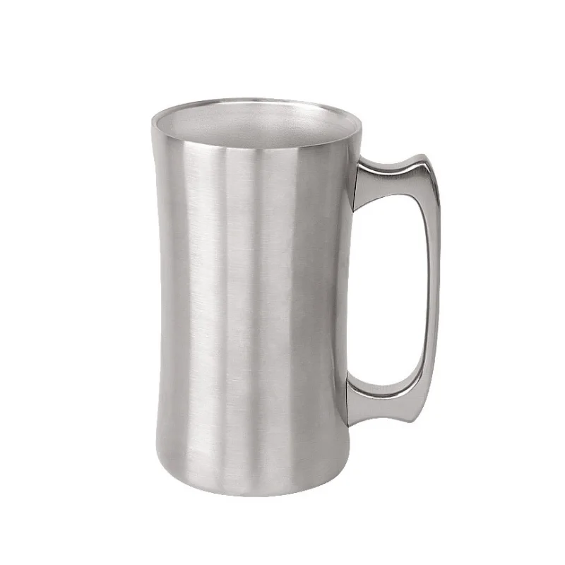 10pcs 20oz stainless steel beer mug with handle double wall vacuum big capacity beer cup for cocktail tea coffee W9926