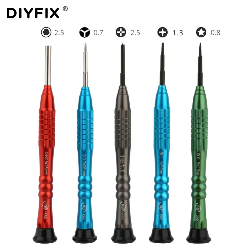 

DIYFIX 5 in 1 Precision Screwdriver Set for iPhone 8 Opening Repair Tools Kit