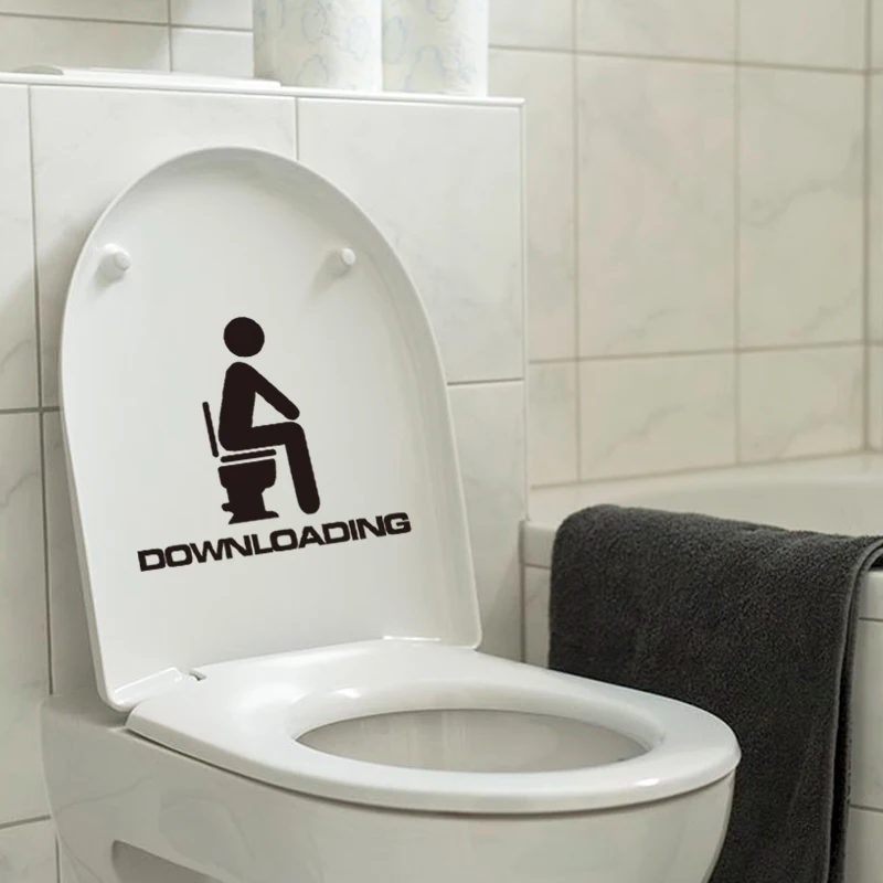 Creative Funny Pattern Toilet Wall Stickers Removable Home Decoration Art Decals Wallpaper Bathroom Waterproof Door Sticker