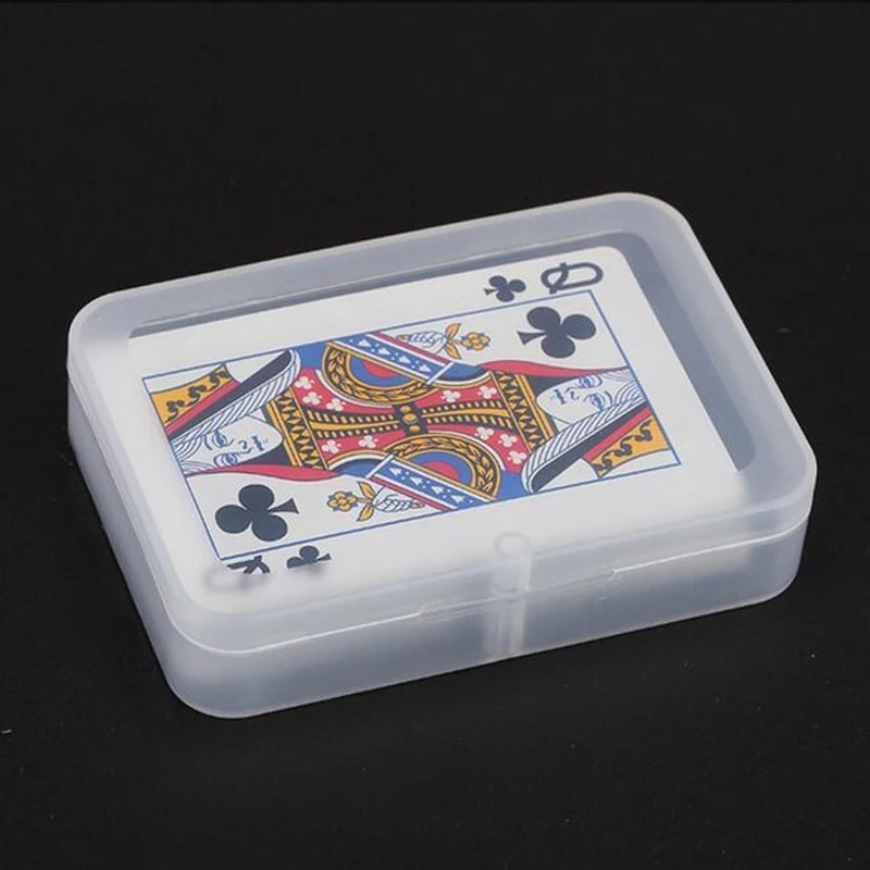 

300Pcs/Lot High Quality Transparent Playing CARDS Plastic Box PP Storage Boxes Packing Case (CARDS width less than 6cm)