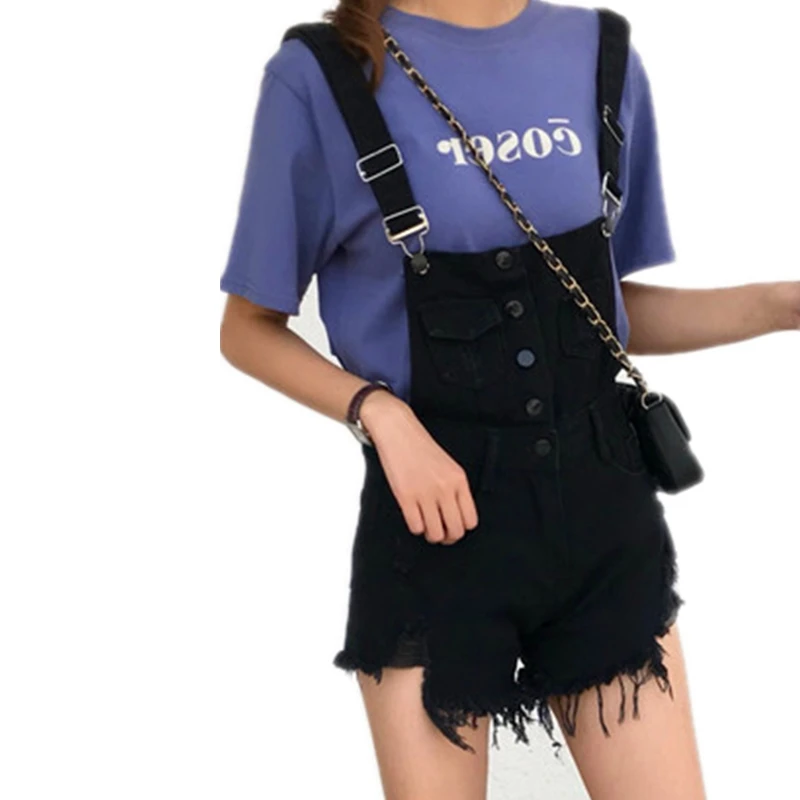 

Women's Denim Overalls, Female Jumpsuit, Denim Rompers, Playsuit, Straps, Shorts, Fashion