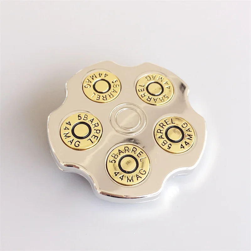 New Gun Bullet Round Spinning Spinner Enamel Belt Buckle also Stock in US BUCKLE-GU043