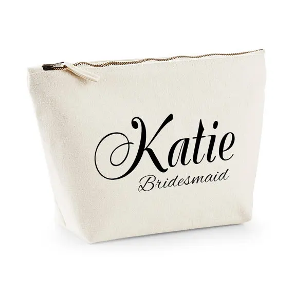 

personalize wedding bride Bridesmaid maid of honour Makeup Gift Make Up comestic vanity Bags kits pouches birthday presents