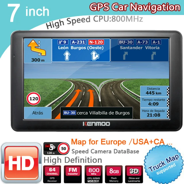 

7 Inch HD GPS Portable Navigation 2024 Maps for Europe Russia Car TRUCK CAMPING Caravan Navigator Sat Nav Free Lifetime Updates