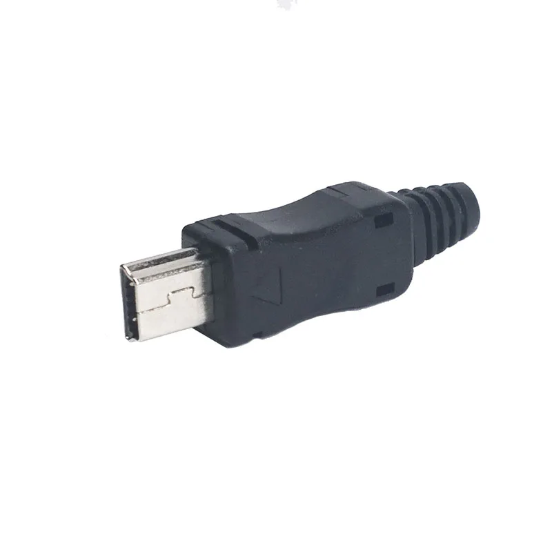 Mini USB Male 5Pin With Sheath Connectors Plastic Shell USB Connector Jack Tail Plug Mini Sockect Terminals mp3/4/5