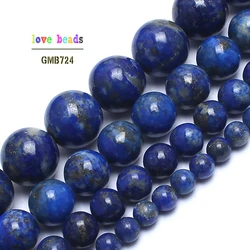 AA Natural Lapis Lazuli Stone Beads for Jewelry Making Diy Beads Bracelet Necklace 4/6/8/10mm Round Loose Beads 15 inches