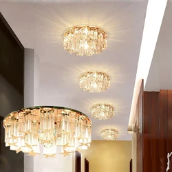 LAIMAIK Crystal LED Ceiling Light 3W 5W AC90-260V Modern LED Crystal Lamp Aisle Corridor Light Porch Hall LED Ceiling Lighting