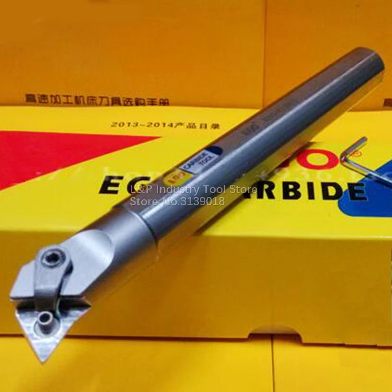 EGO Anti-vibration 105° Inner Boring Bar S20Q-MTQNR16 D20 L180mm Lathe Turning Tools Bit Cutter Holder Not Including Inspected