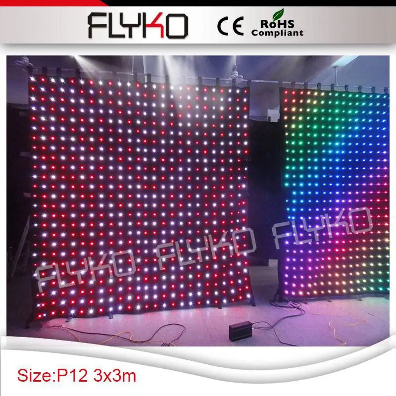 flashlight portable P12 LED video display screen led curtain screen display 10ft by 10ft