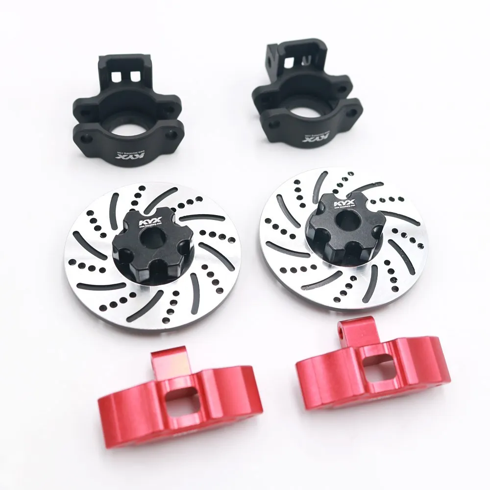 KYX Racing Metal Rear Axle Housing Lock Out & Wheel Hex Hub Brake Disc & Caliper for RC Car 1/7 UDR