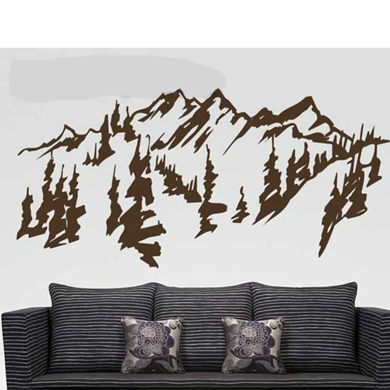 

Chinese Style Mountains Trees Wall Art Decal Sticker ,Removable Traditional Chinese Painting Vinyl Wall Stickers