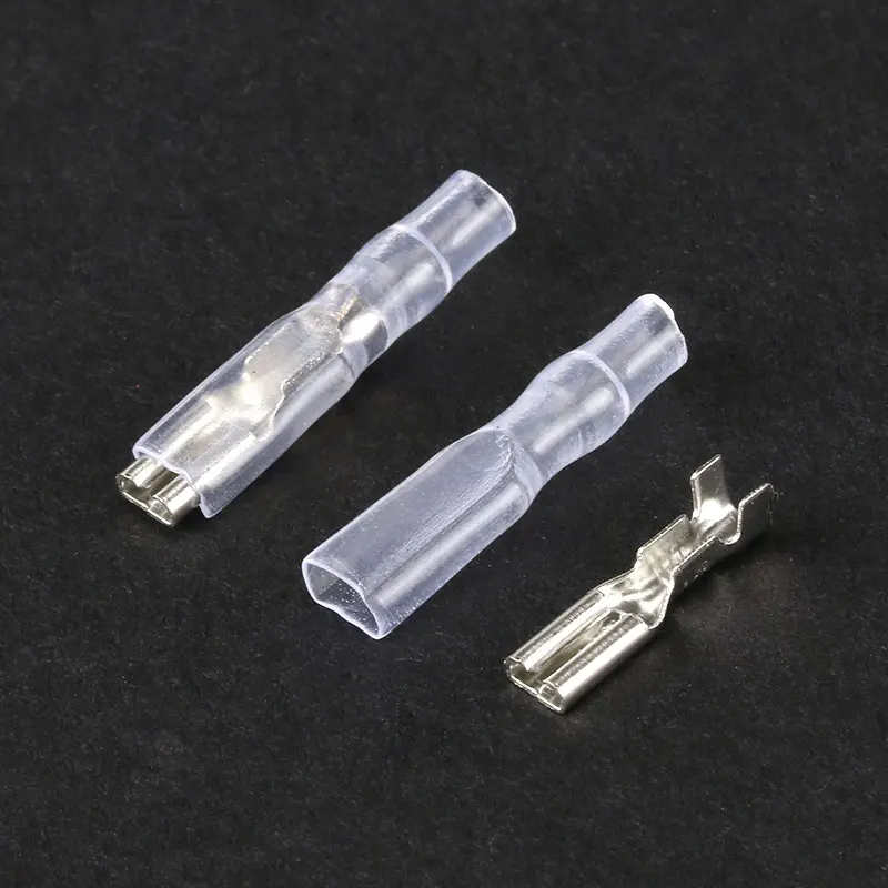 100/50Sets 2.8mm 4.8mm 6.3mm the insulating Insert spring terminal of the plug with transparent cover For Terminals 22-16AWG