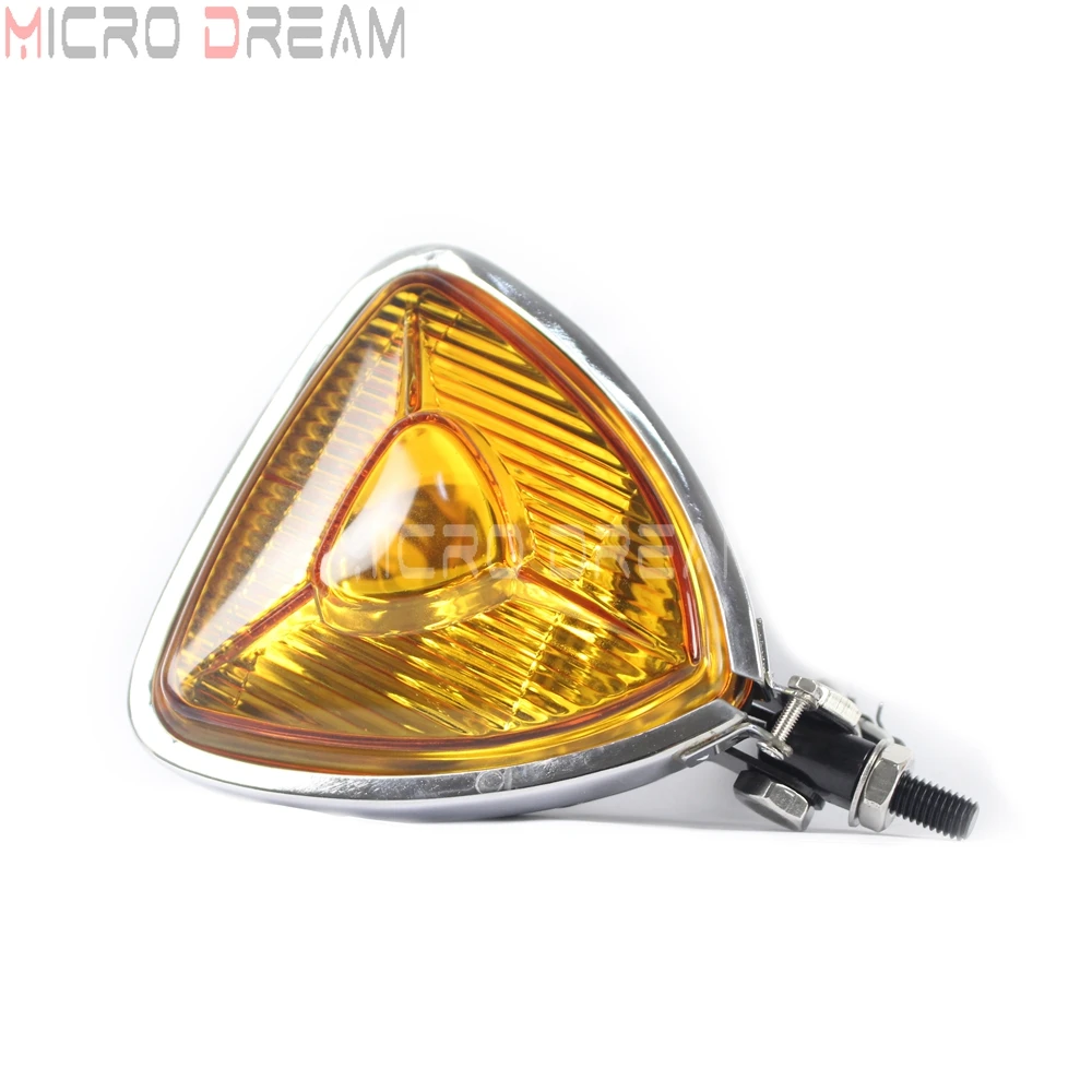 Universal Thin Section Triangle Motorcycle Headlight Light for BMW Harley Chopper Bobber Cafe Racer Touring Custom H3 Headlamp