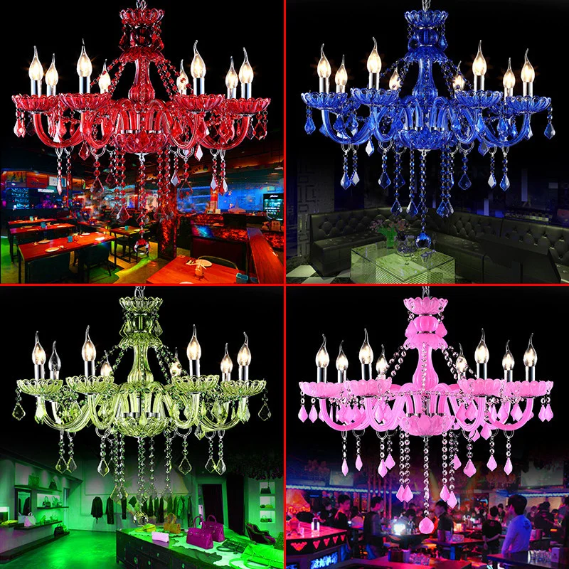 French color crystal chandelier bar bedroom clothing store restaurant cafe dream candle Chandelier free shipping