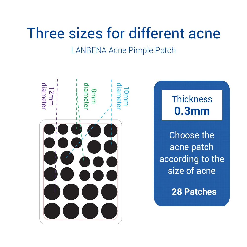 LANBENA Acne Pimple Patch Tool Invisible Acne Stickers Blemish  Master Treatment Acne Mask Skin Care 28pcs Night Use Beauty Face view 3