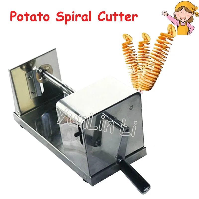

4pcs/lot Potato Spiral Cutter Stainless Steel Manual Fruit Vegetable Spiralizer Spiral Potato Cutter Professional Kitchen Tools