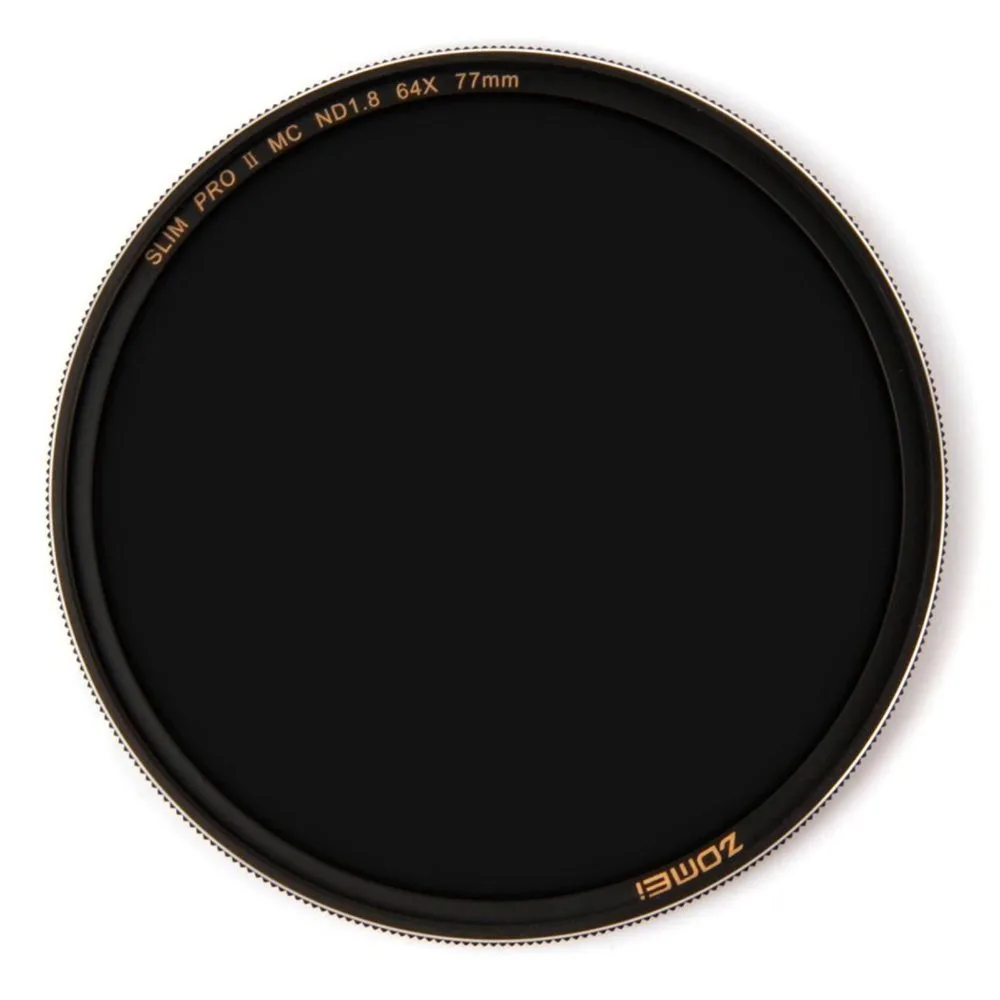 52mm New Zomei Ultra Slim ND64 ND1.8 64X 6 Stop Exposure Sliver Rimmed Glass Neutral Density ND Filter for Canon Nikon  Tamron