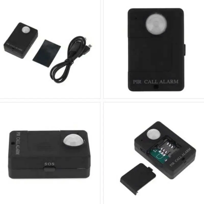 Mini GSM Alarm PIR Alarm z czujnikiem ruchu podczerwieni bezprzewodowy Alarm GSM Anti-theft wykrywacz ruchu z wtyczką ue o wysokiej czułości